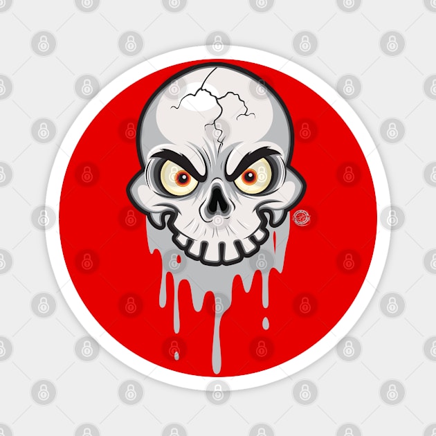 Skully Grey Magnet by Goin Ape Studios